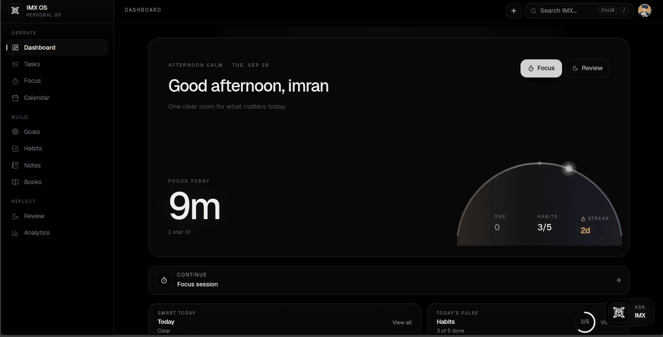 IMX OS screenshot